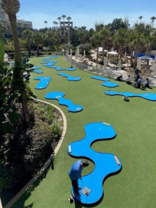 Marriott MiniLinks mini golf course with trees