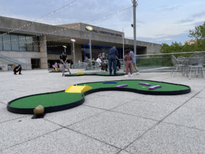 AGS MiniLinks™ Jr. golf holes at the entrance to the National Constitution Center in Philadelphia