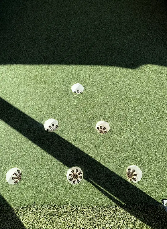 Artificial turf pong mini golf game custom installed by AGS