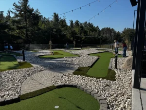AGS mini golf holes at the Northern Lights FEC on different levels increase the putting challenges